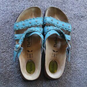 BERKENSTOCK TURQUOISE BLUE SANDALS